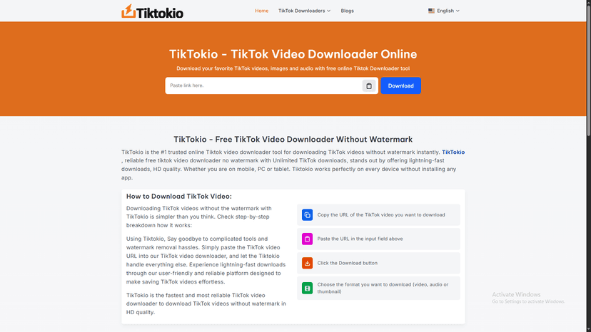 STikTokio – Advanced TikTok Content Downloader